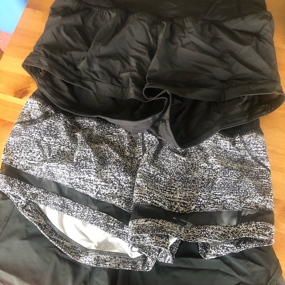 Set of 3 Lululemon women’s workout shorts